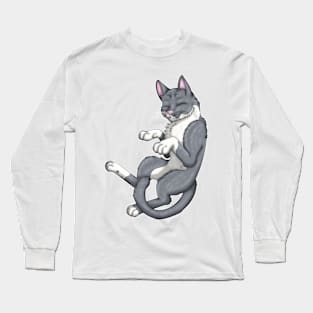 Grey Bicolor Shorthair Long Sleeve T-Shirt